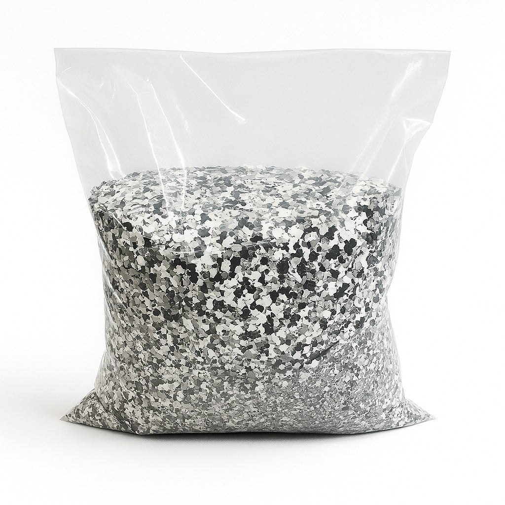 Farbchips 3mm Granitmischung - Schwarz/Weiß/Grau - 1kg