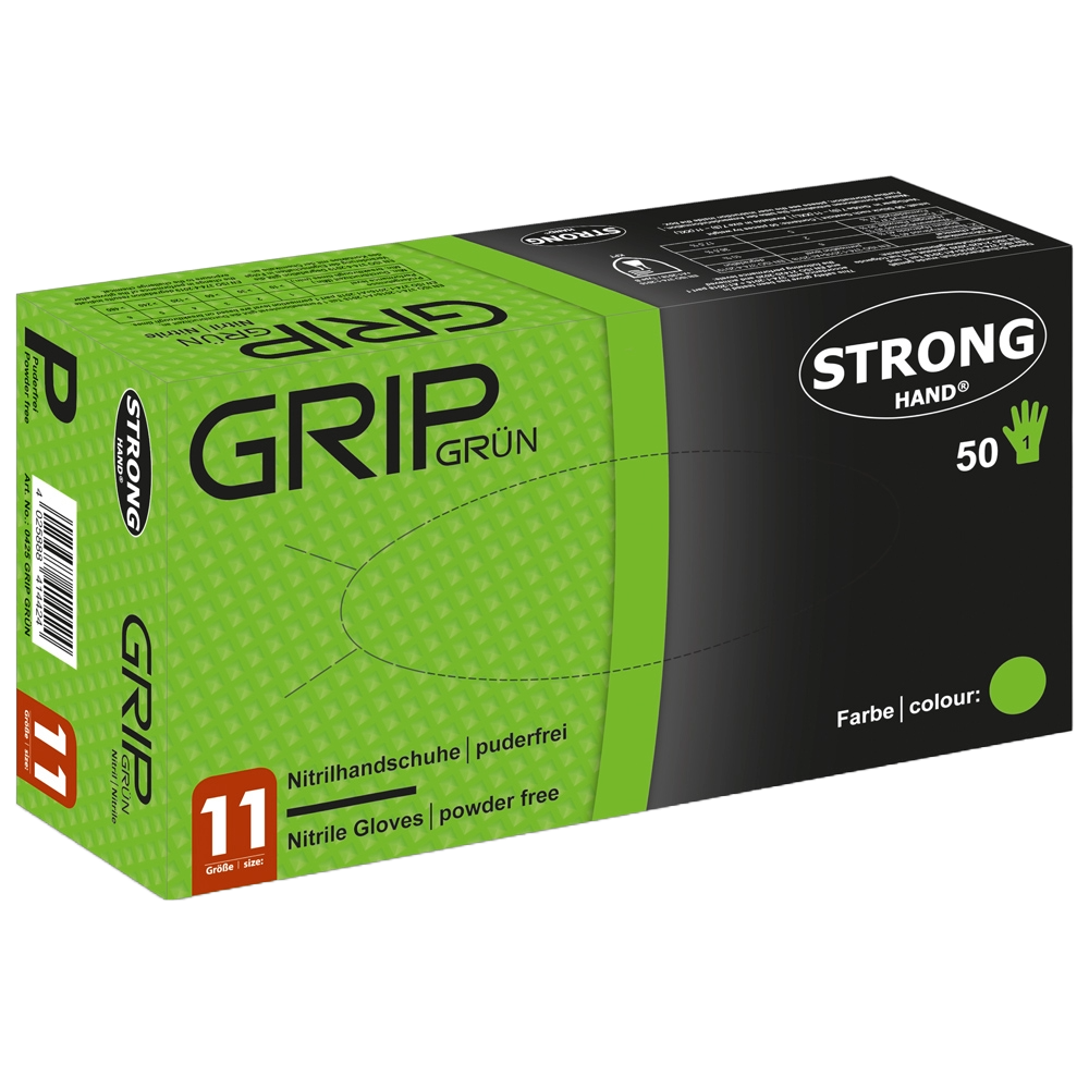 STRONGHAND Nitril Grip Handschuhe Grün (Box á 50 Stk) bei Bauchemie.at online bestellen