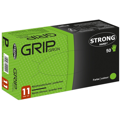 STRONGHAND Nitril Grip Handschuhe Grün (Box á 50 Stk) bei Bauchemie.at online bestellen