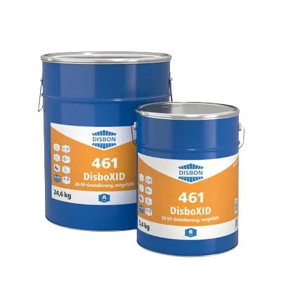 DISBOXID 461 2K-EP-GRUNDIERUNG 30KG, Frontansicht der Kübel