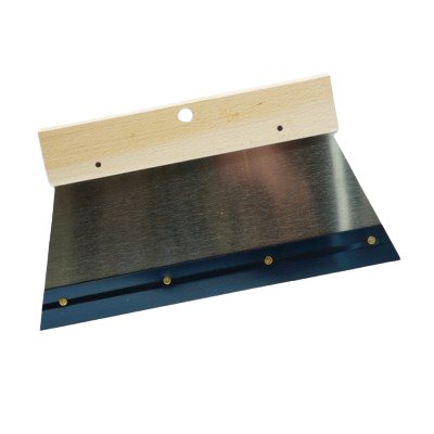 Mutterspachtel mit Klemmleiste, Frontansicht der Kelle