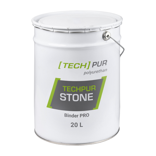 Stone Binder PRO 20L, Frontansicht des Kübels