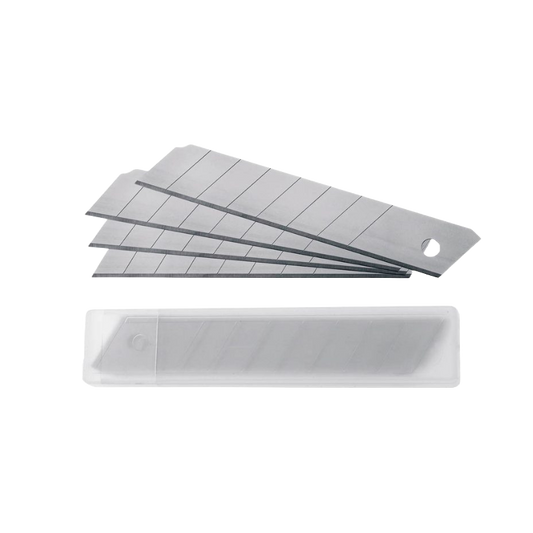 Formoas Ran 18mm Ersatzklingen im Sicherheitsspender (VPE=10Stk.), verpackung und 4 Stück der Klingen