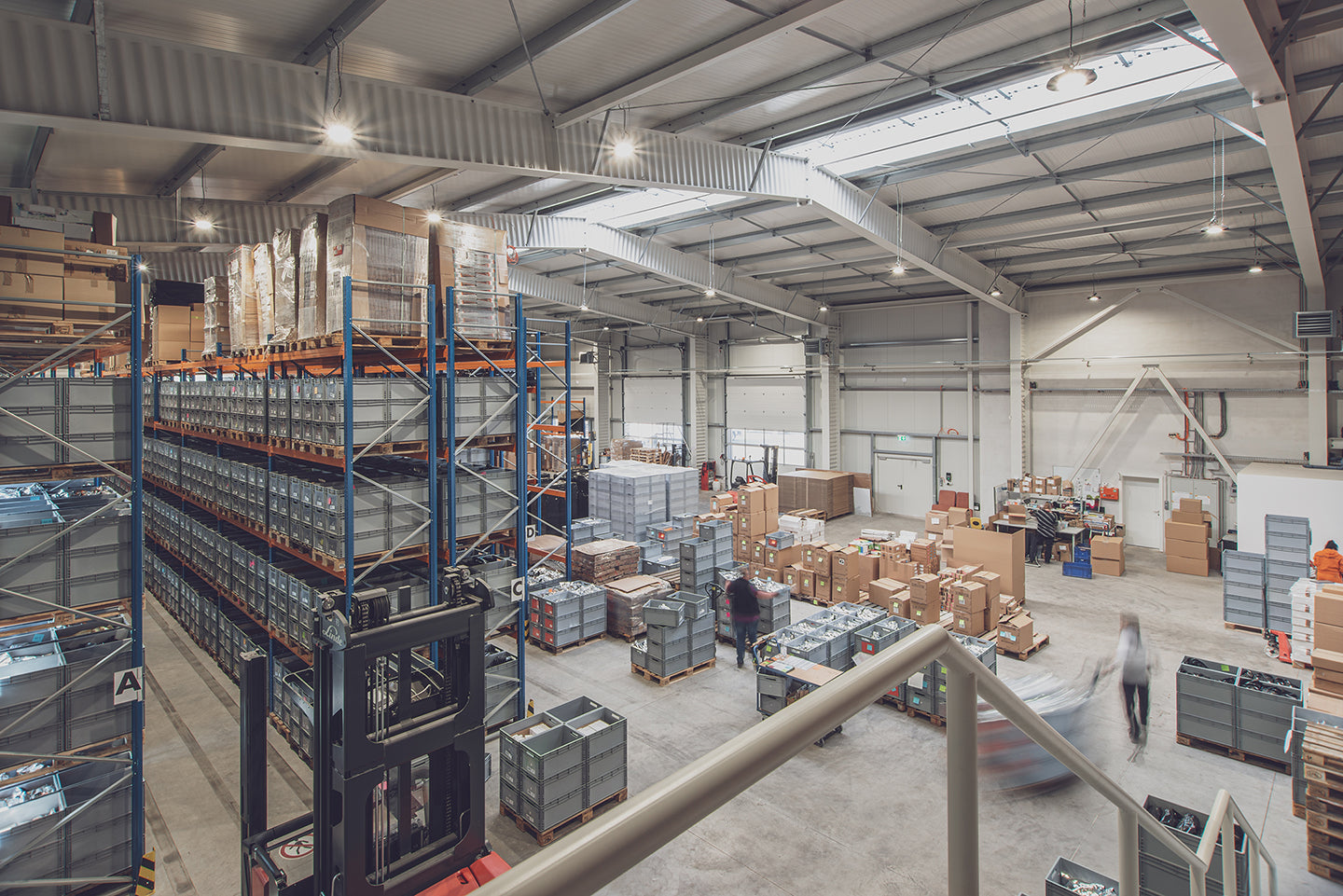 Seitenansicht des Lagers