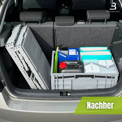 Klappbox - faltbare Transportbox grau 67,0 Liter - 60x40x28cm nachher