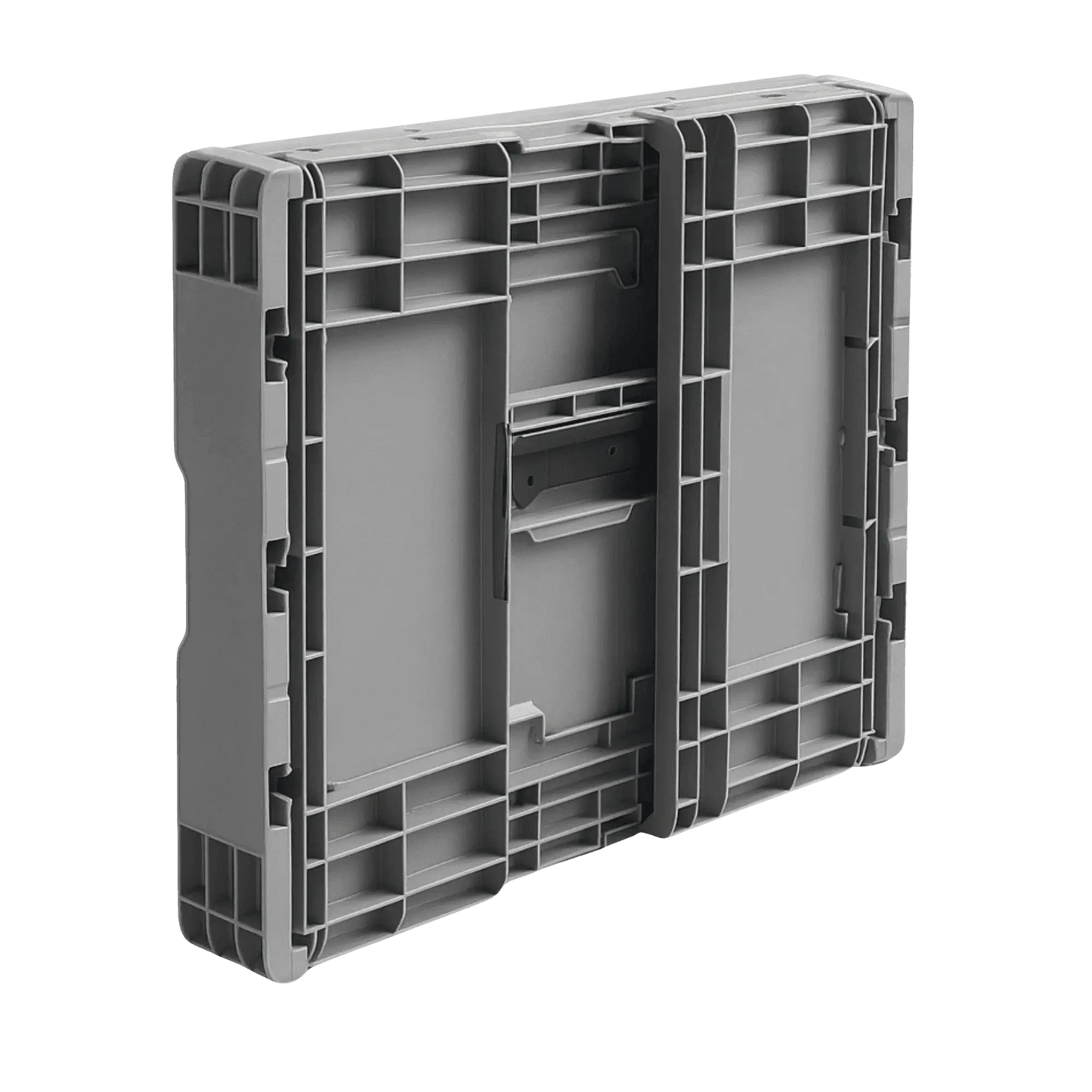 Klappbox - faltbare Transportbox grau 67,0 Liter seitlich zusammengeklappt