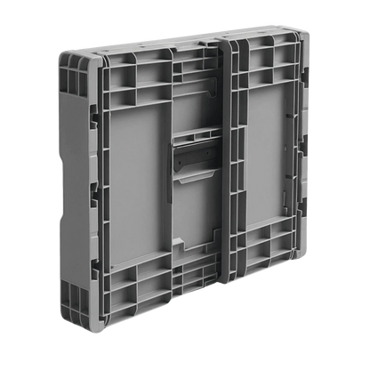 Klappbox - faltbare Transportbox grau 67,0 Liter seitlich zusammengeklappt