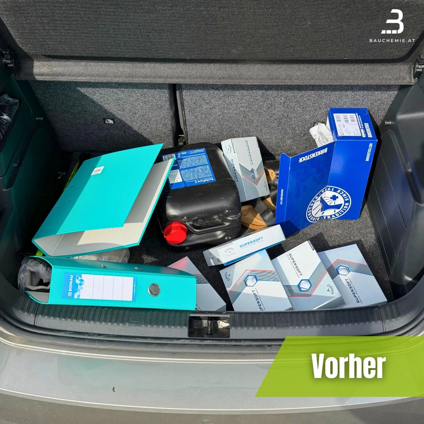 Klappbox - faltbare Transportbox grau 67,0 Liter - 60x40x28cm vorher