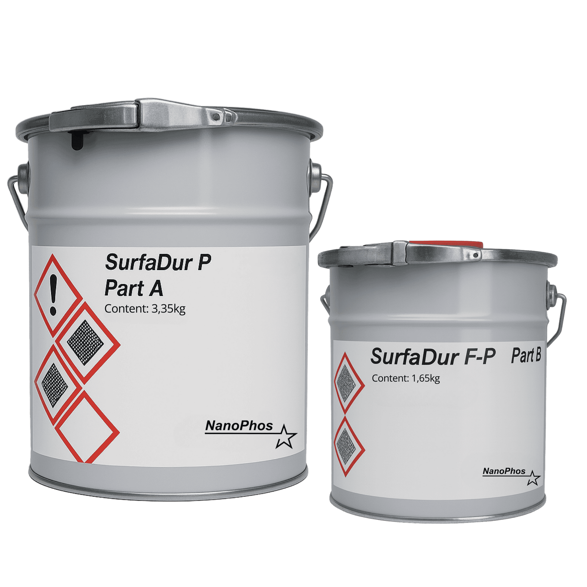 NANOPHOS SurfaDur P Poolbeschichtung - Komp. A+B 5kg in 3 verschiedenen Farben