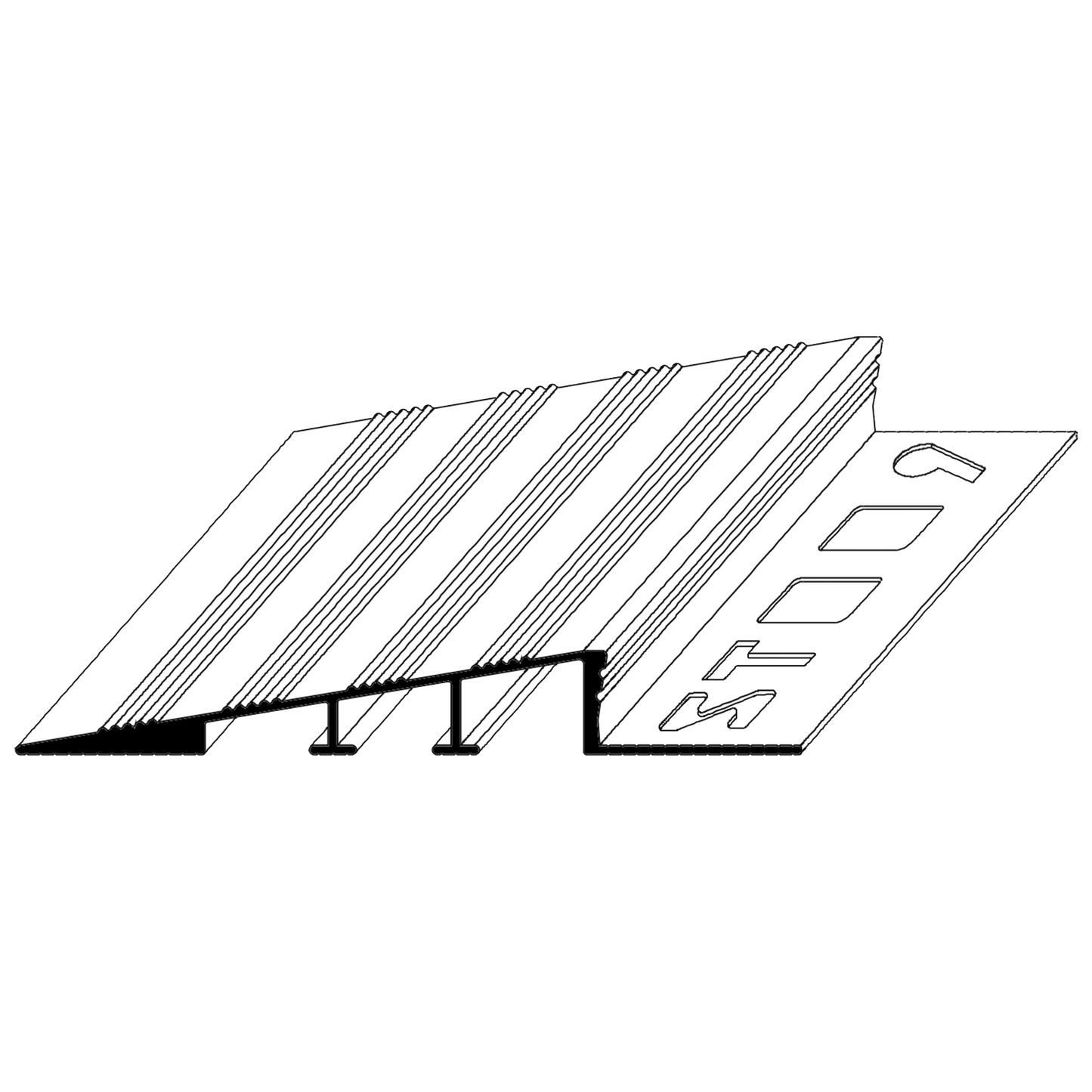 ST-PROFILE Ausgleichsprofil Aluminium breit silber eloxiert 3m