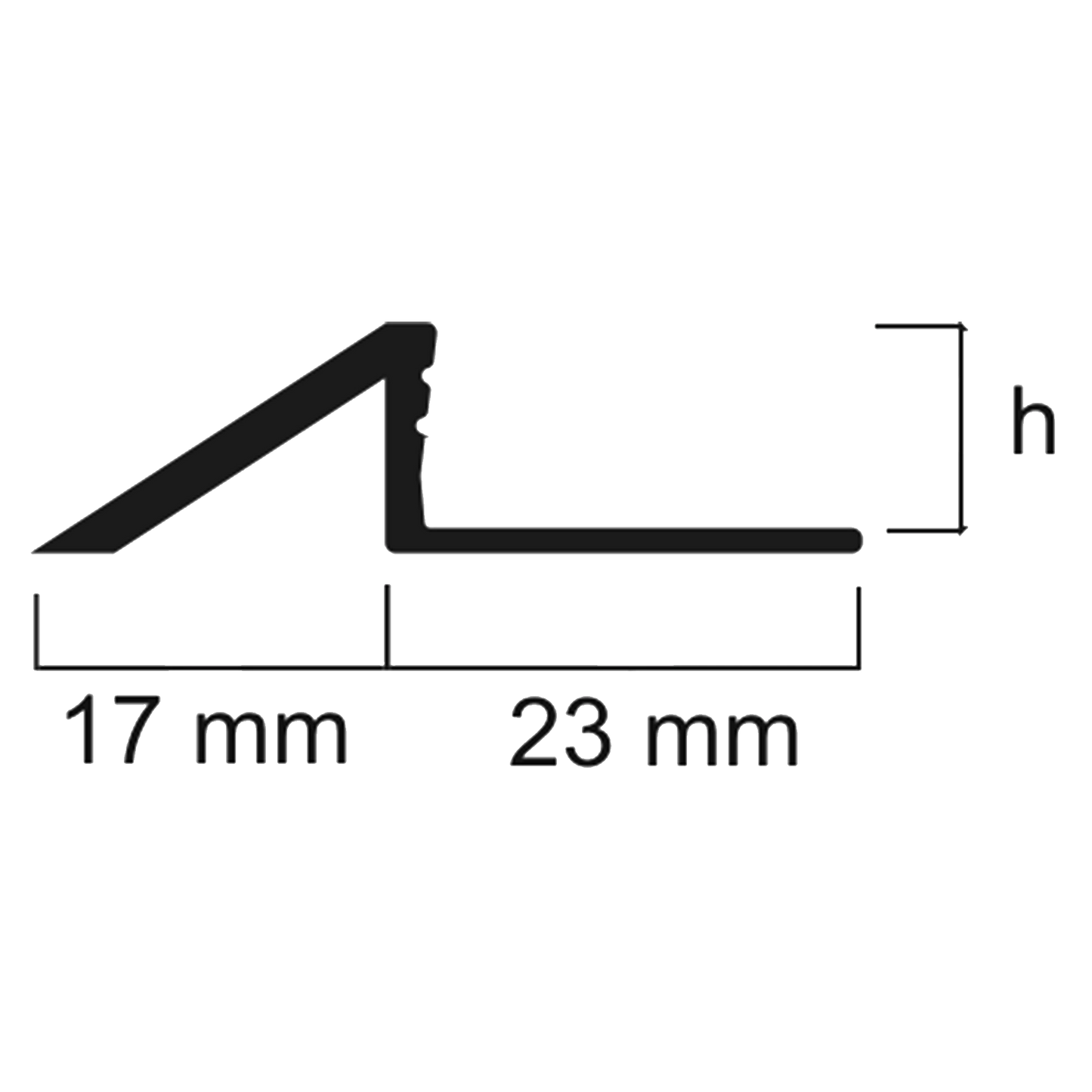 ST-PROFILE Ausgleichsprofil Aluminium schmal silber eloxiert 3m Maße