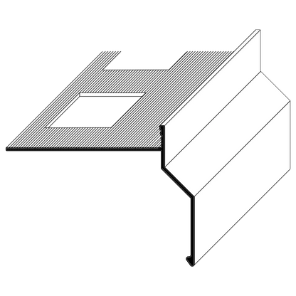 ST-PROFILE Balkonabschlussprofil - Aluminium pulverbeschichtet 3m