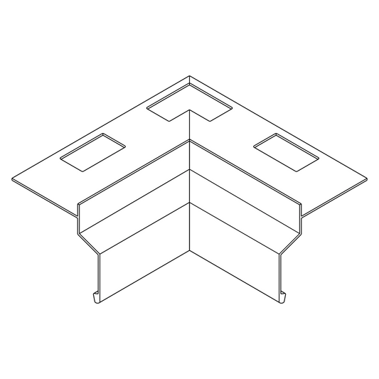 ST-PROFILE Eckstück Innenecke - Aluminium pulverbeschichtet