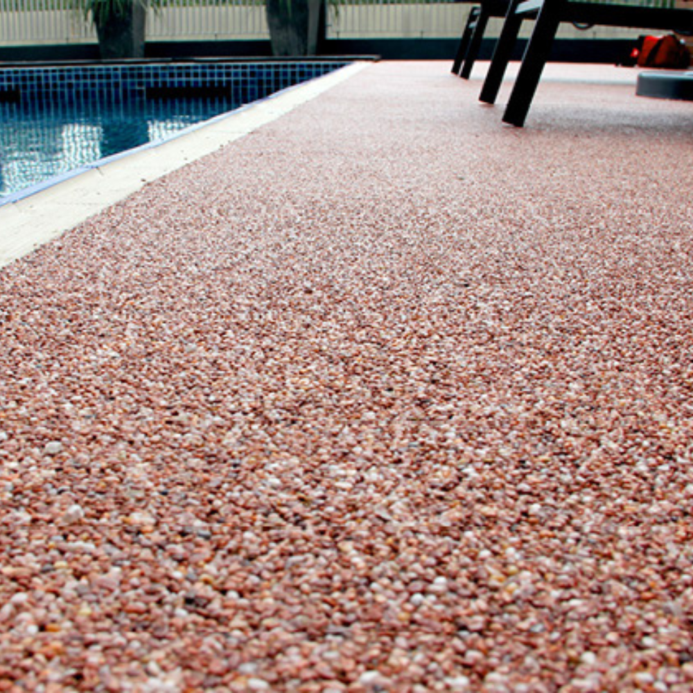 Steinteppich am Pool - Bauchemie.at Onlineshop