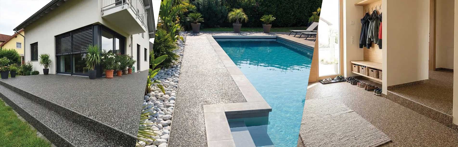 Steinteppich Komplettset für Balkone, Terrassen, Poolumrandungen & Innenbereiche | Bauchemie.at