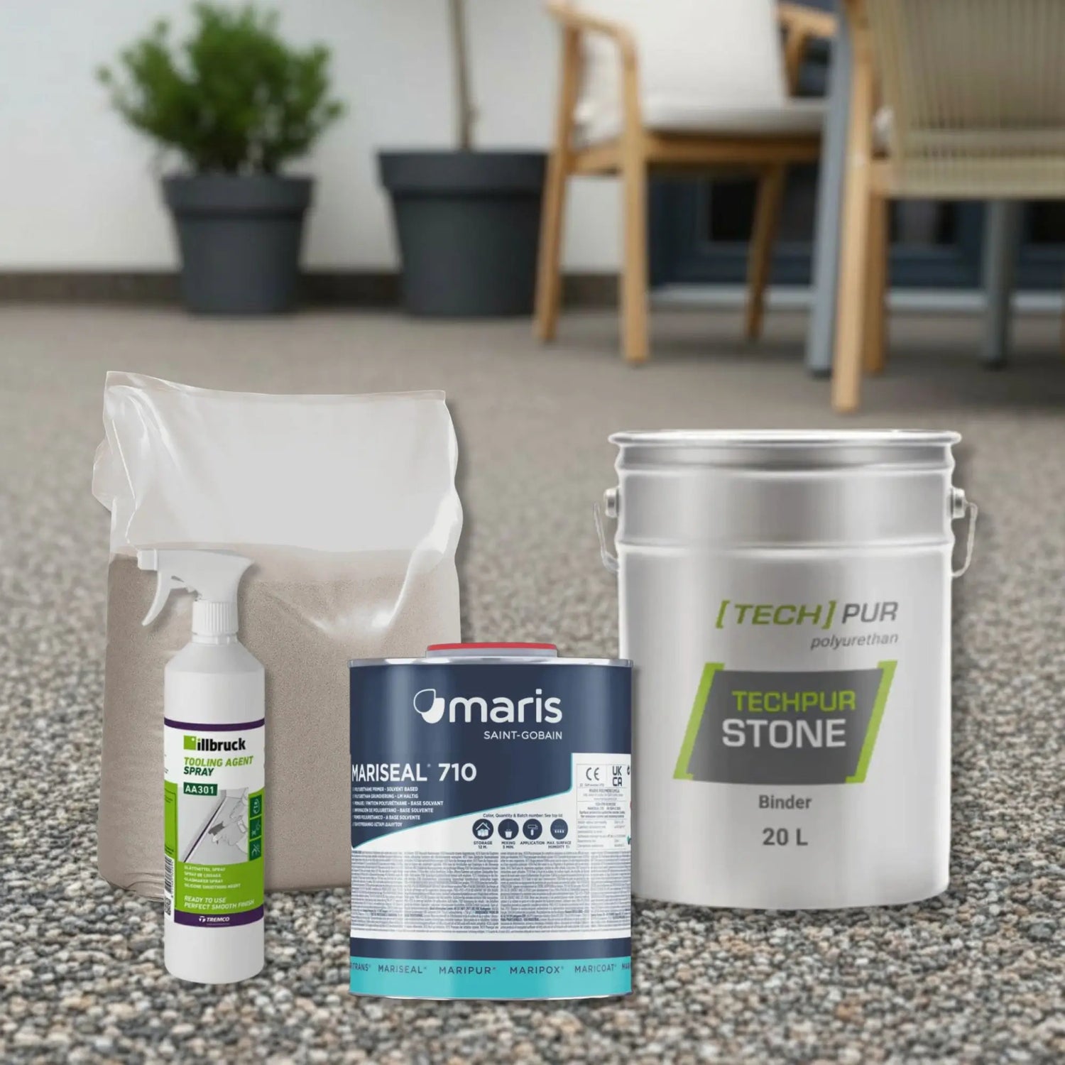 Steinteppich Komplettset für den Außenbereich mit Verbrauchsrechner - Bauchemie.at