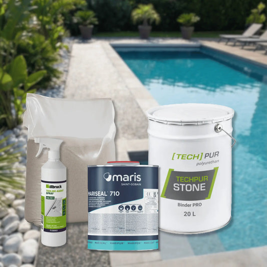 Steinteppich-Komplettset für Poolumrandungen im Außenbereich | Bauchemie.at