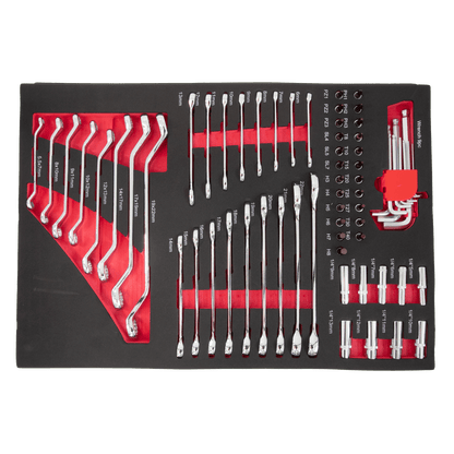 TECHTOOLS Werkzeugwagen (201-teilig) - Schlüssel und Inbusschlüssel