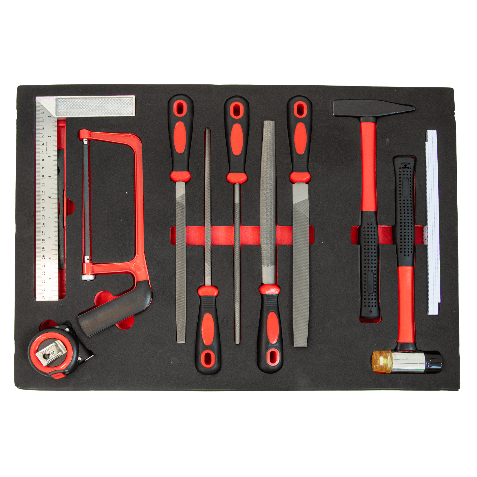 TECHTOOLS Werkzeugwagen (201-teilig) - Hammer, Feilen und Sägen