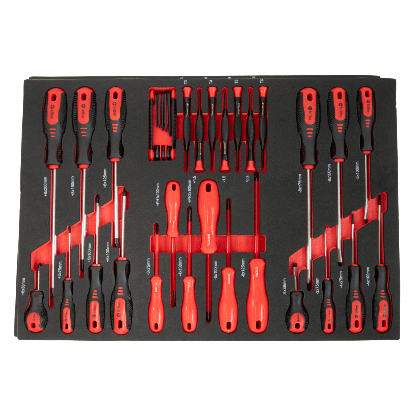 TECHTOOLS Werkzeugwagen (201-teilig) - Schraubenzieher