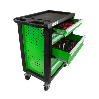 TECHTOOLS Werkzeugwagen (201-teilig) - 2 offene Laden